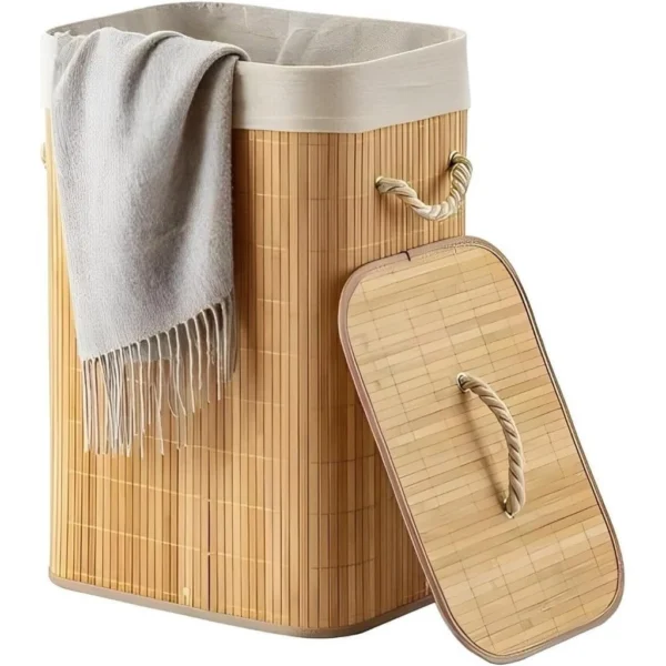 Cesto para Roupas Sujas em Bambu - Imagem 2